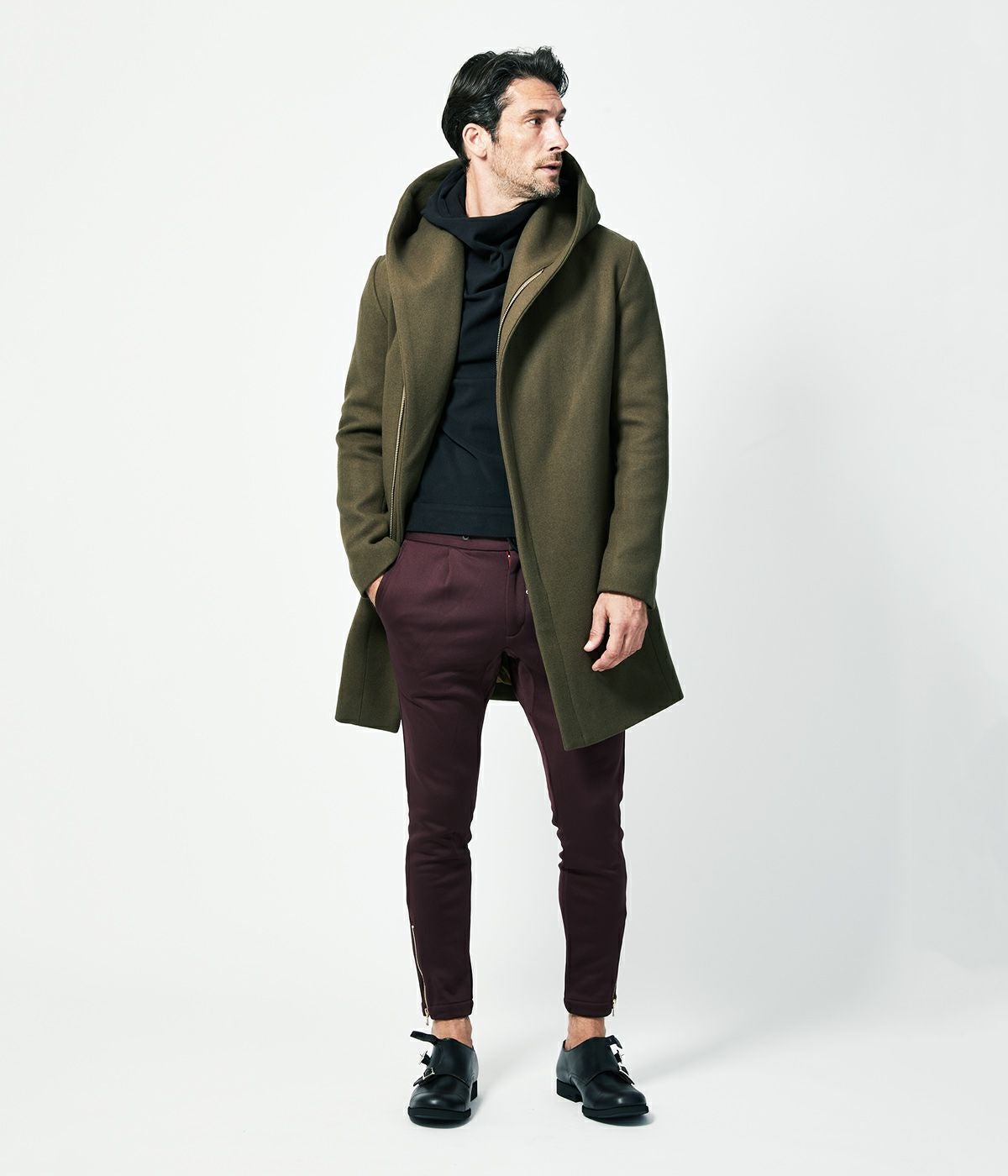 WRAP COAT -WOOL MELTON- | junhashimoto（ジュンハシモト）Official