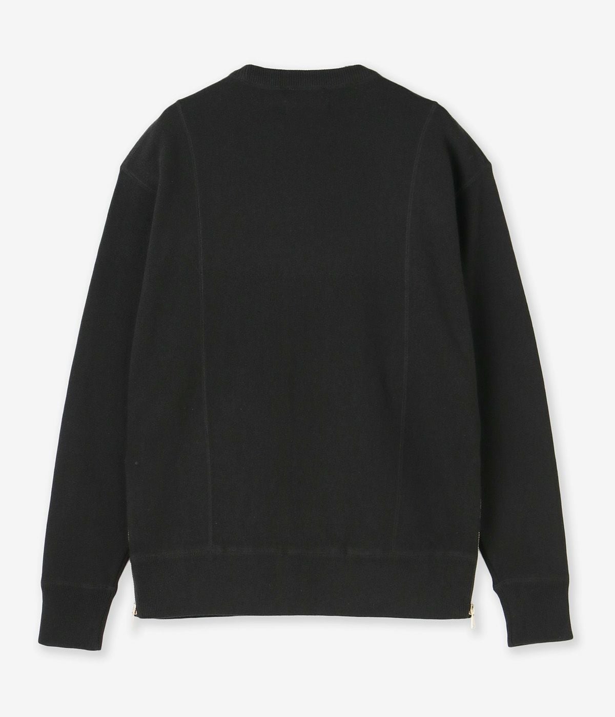W ZIP CREW NECK KNIT | junhashimoto（ジュンハシモト）Official webshop
