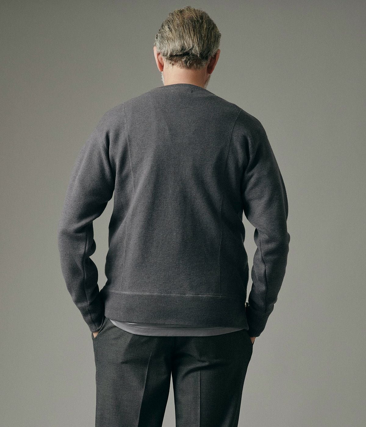 W ZIP CREW NECK KNIT | junhashimoto（ジュンハシモト）Official webshop