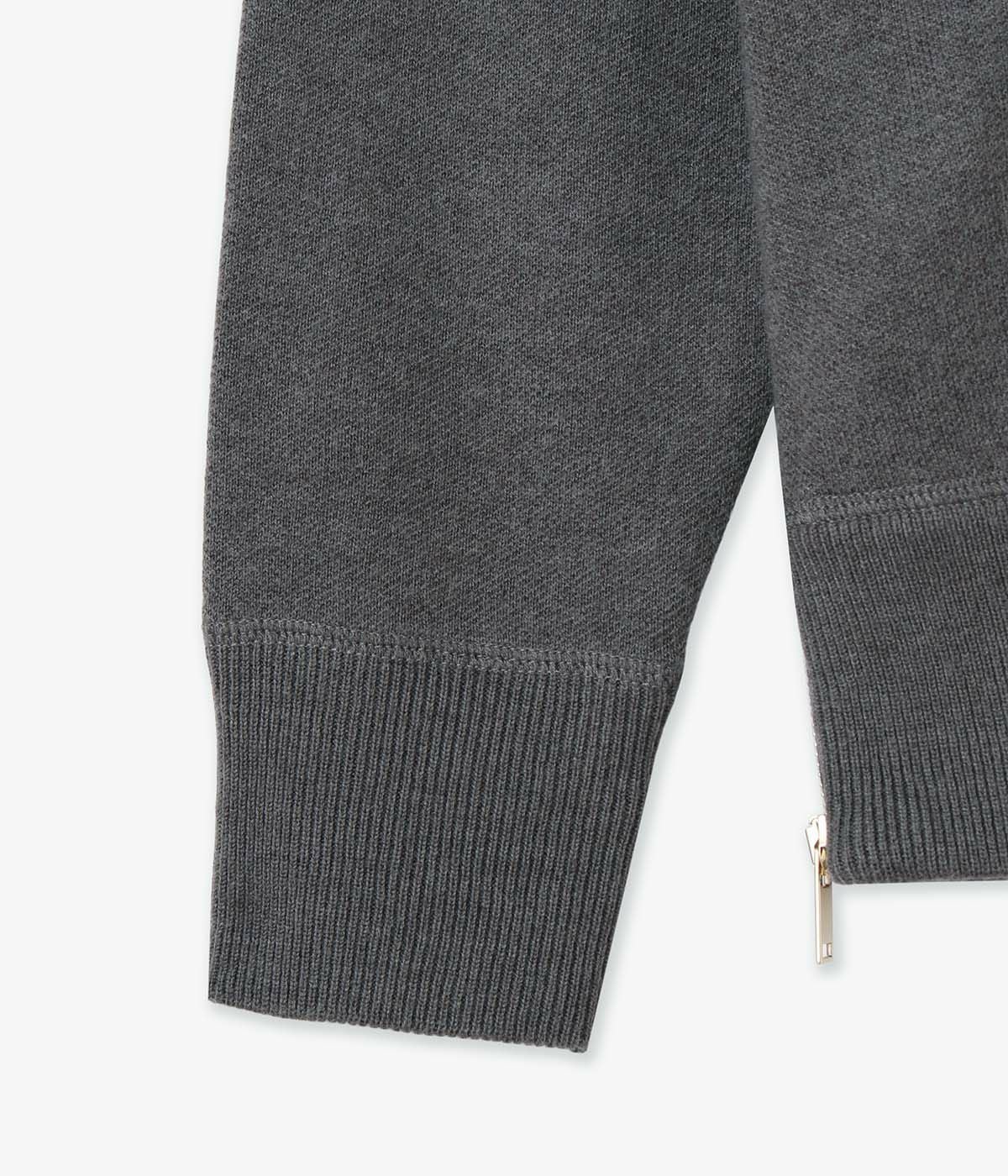 W ZIP CREW NECK KNIT | junhashimoto（ジュンハシモト）Official webshop