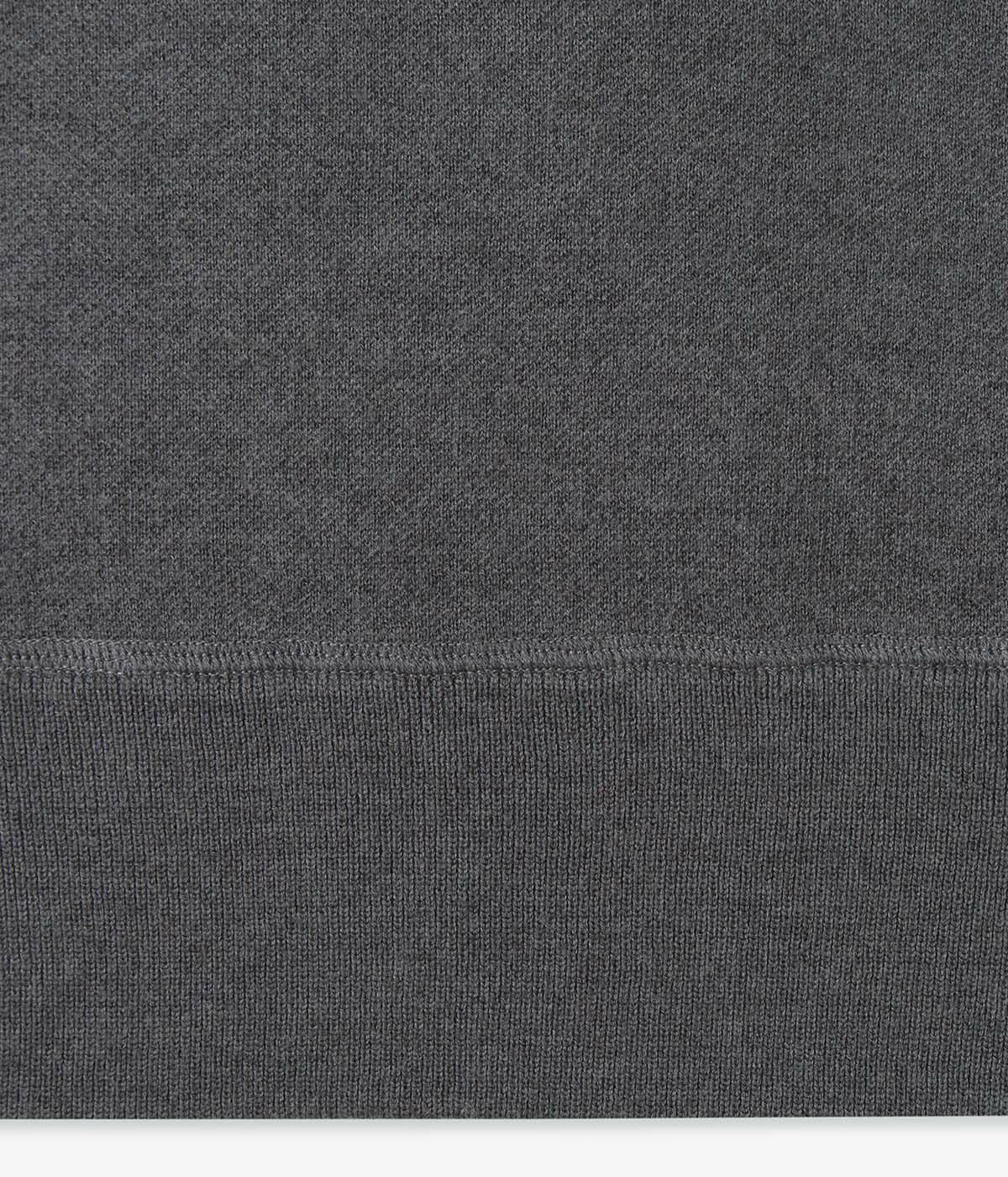 W ZIP CREW NECK KNIT | junhashimoto（ジュンハシモト）Official webshop