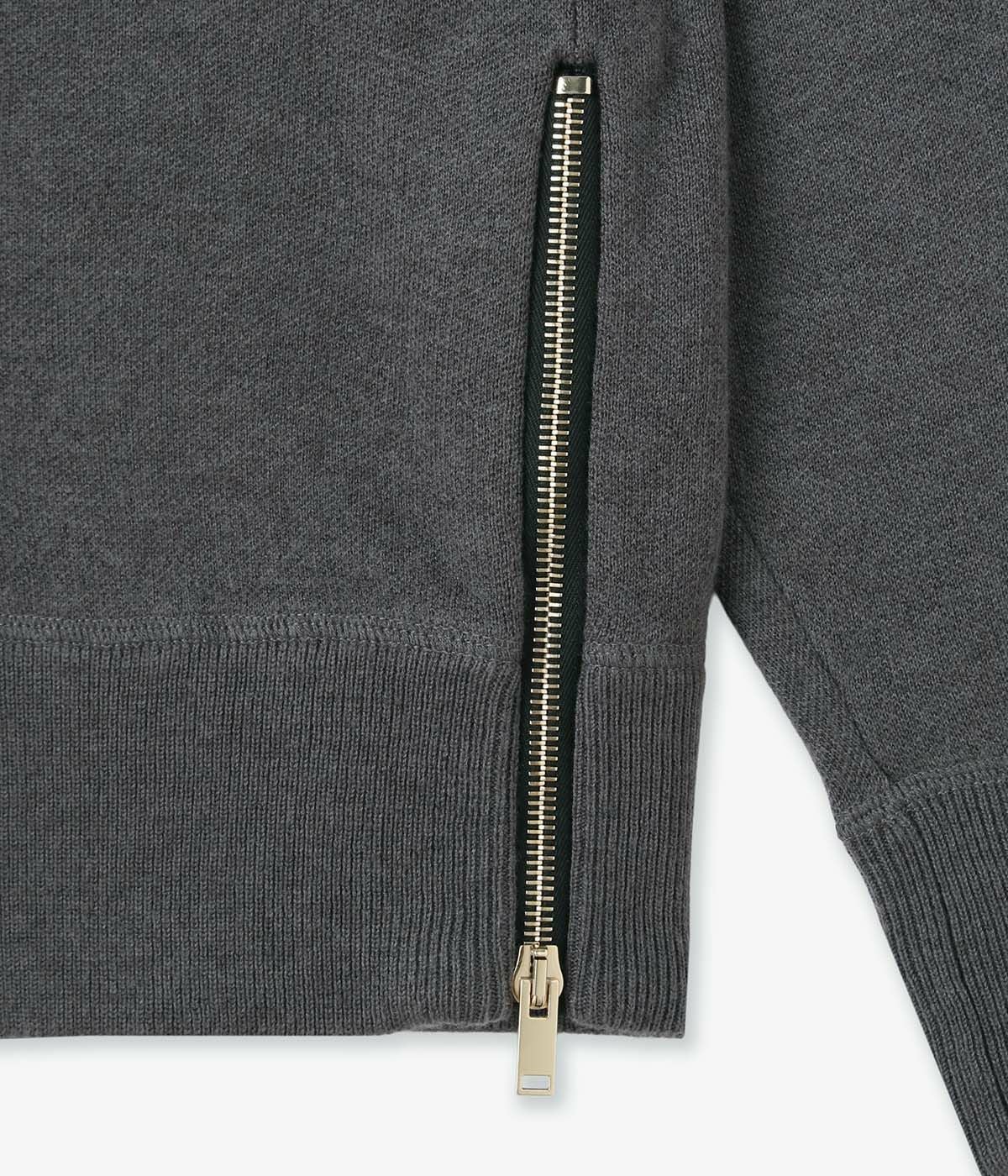 W ZIP CREW NECK KNIT | junhashimoto（ジュンハシモト）Official webshop