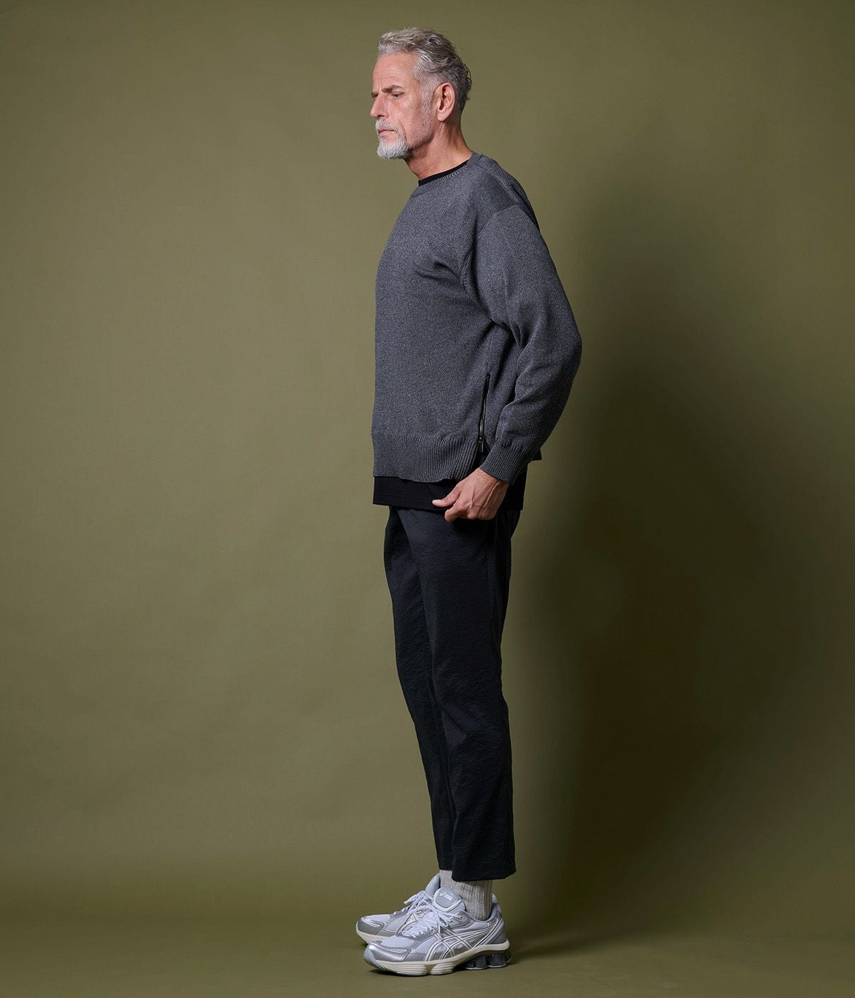 シュン ZIP SLIT KNIT L/S | junhashimoto（ジュンハシモト）Official webshop