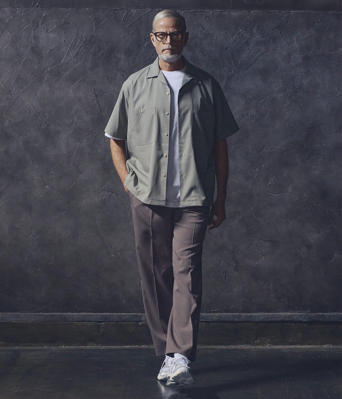 DOUBLE POCKET OPEN COLLAR SHIRT | junhashimoto（ジュンハシモト