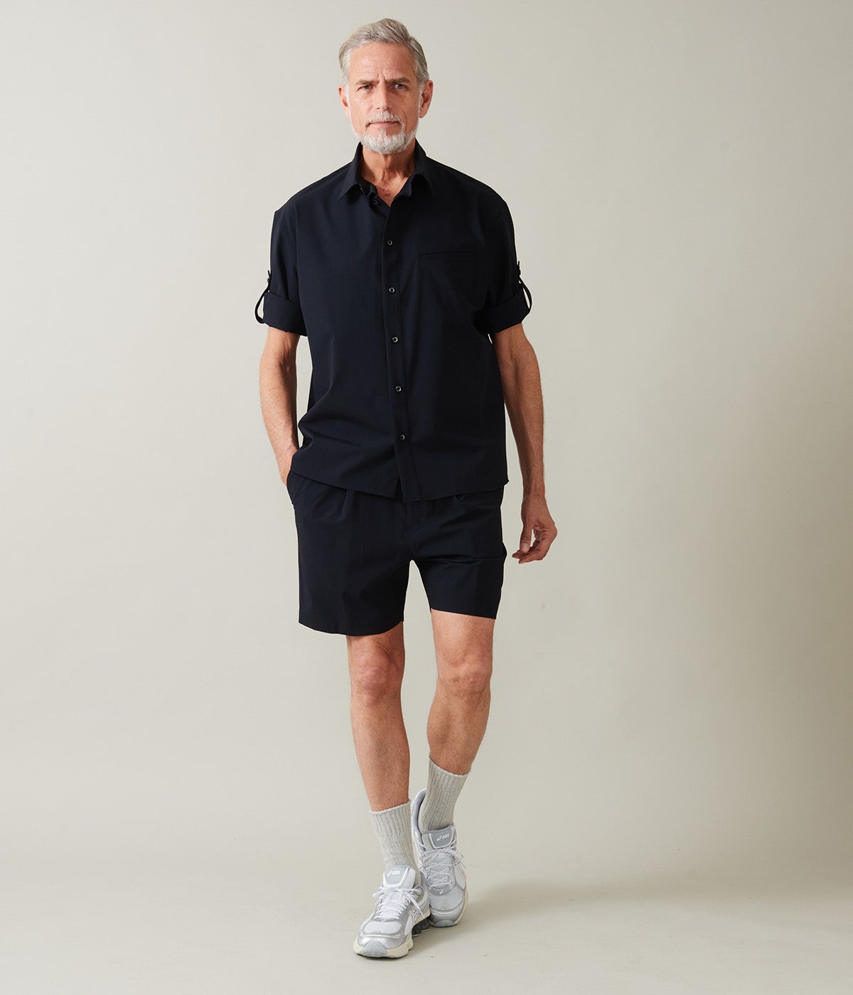 hiro 人気3.2万 junhashimoto コンビネーション 4 3/4 ROLL-UP SHIRT | junhashimoto（ジュンハシモト）Official webshop