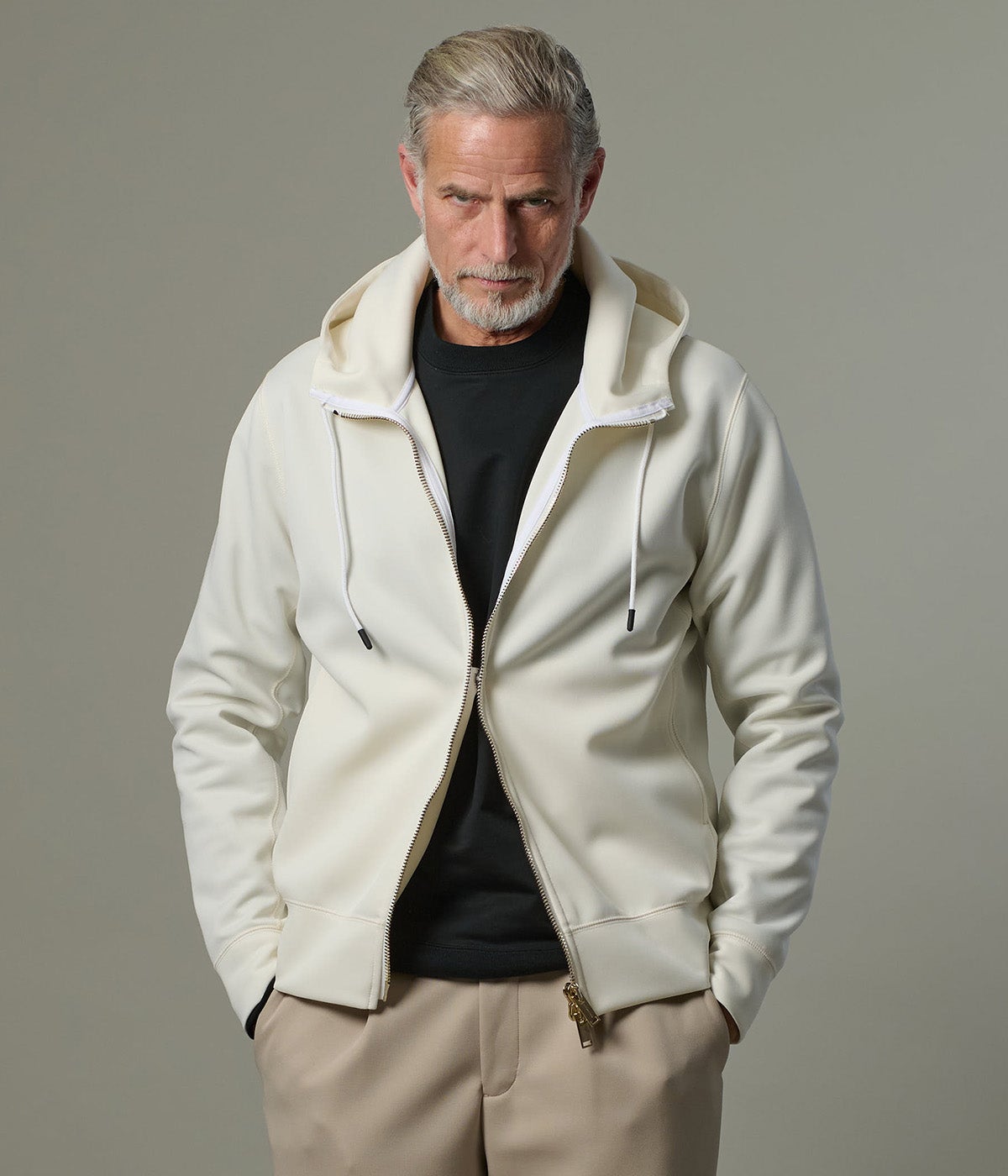 HIGH NECK ZIP HOODIE | junhashimoto（ジュンハシモト）Official webshop